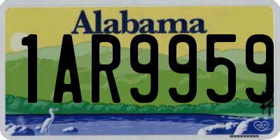 AL license plate 1AR9959