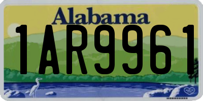 AL license plate 1AR9961