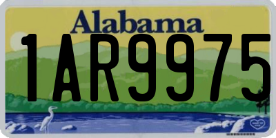 AL license plate 1AR9975