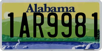 AL license plate 1AR9981