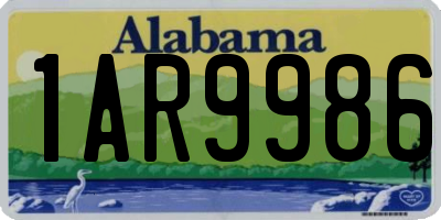 AL license plate 1AR9986