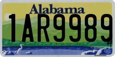 AL license plate 1AR9989