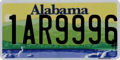 AL license plate 1AR9996