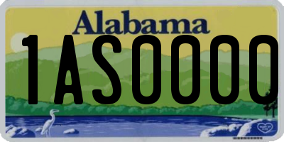 AL license plate 1AS0000