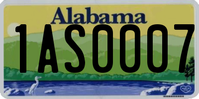 AL license plate 1AS0007