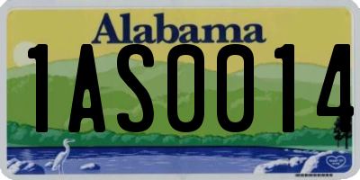 AL license plate 1AS0014