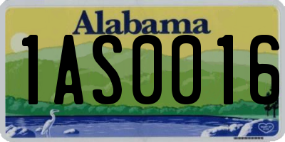 AL license plate 1AS0016