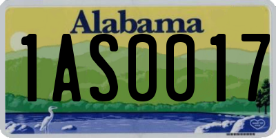 AL license plate 1AS0017