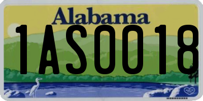 AL license plate 1AS0018