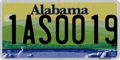 AL license plate 1AS0019