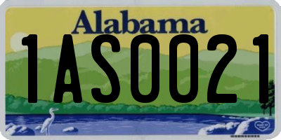AL license plate 1AS0021