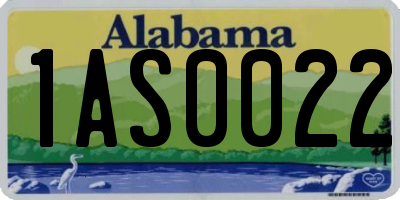 AL license plate 1AS0022