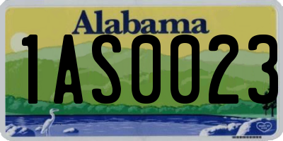 AL license plate 1AS0023
