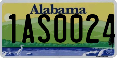AL license plate 1AS0024