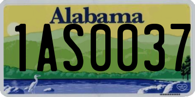 AL license plate 1AS0037