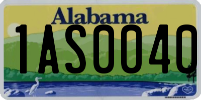 AL license plate 1AS0040
