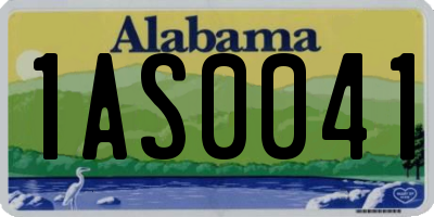 AL license plate 1AS0041