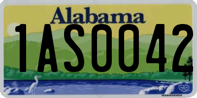 AL license plate 1AS0042