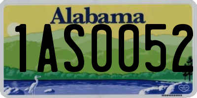 AL license plate 1AS0052