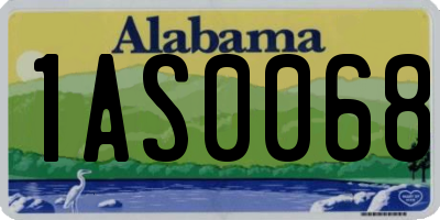 AL license plate 1AS0068