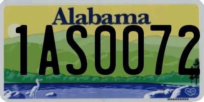 AL license plate 1AS0072