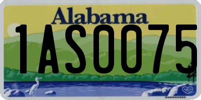 AL license plate 1AS0075