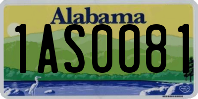 AL license plate 1AS0081