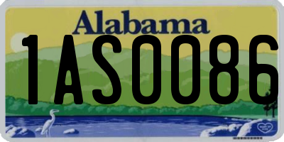 AL license plate 1AS0086