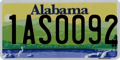 AL license plate 1AS0092