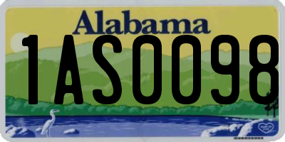 AL license plate 1AS0098