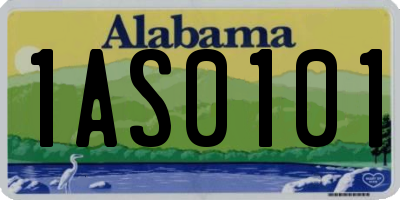 AL license plate 1AS0101