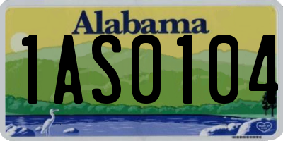 AL license plate 1AS0104