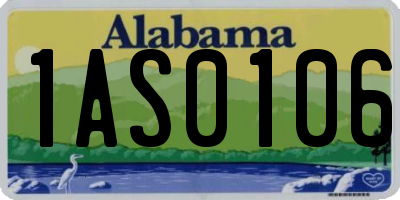 AL license plate 1AS0106