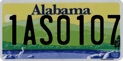 AL license plate 1AS0107