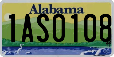 AL license plate 1AS0108