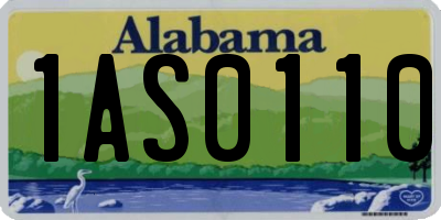 AL license plate 1AS0110