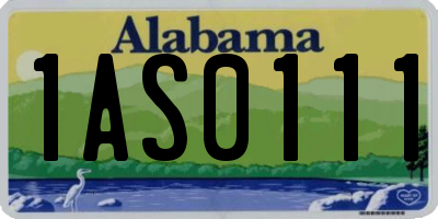 AL license plate 1AS0111