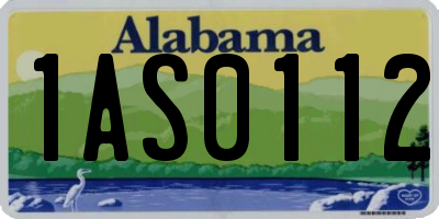 AL license plate 1AS0112