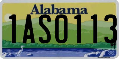 AL license plate 1AS0113