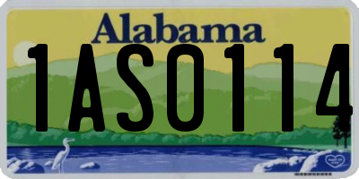 AL license plate 1AS0114