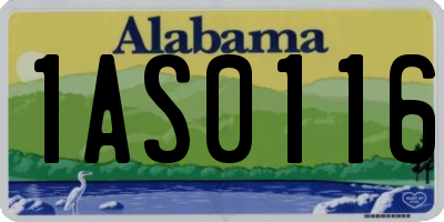 AL license plate 1AS0116
