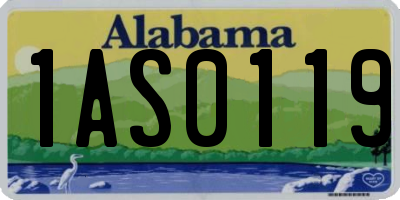 AL license plate 1AS0119