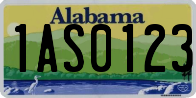 AL license plate 1AS0123