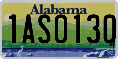 AL license plate 1AS0130