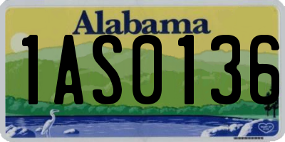 AL license plate 1AS0136