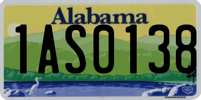 AL license plate 1AS0138