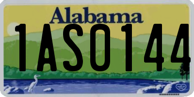 AL license plate 1AS0144