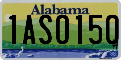 AL license plate 1AS0150