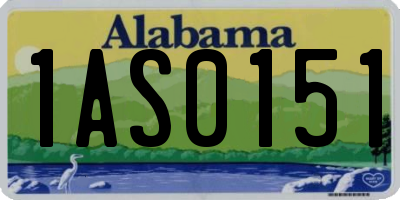 AL license plate 1AS0151