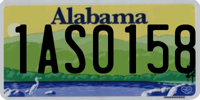 AL license plate 1AS0158